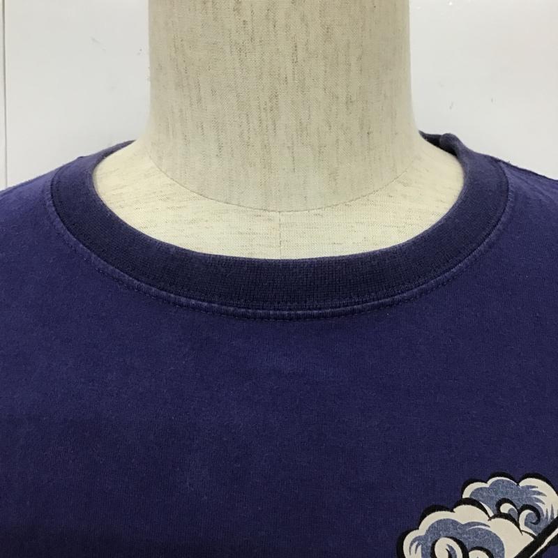 テッドマン TEDMAN Tシャツ 半袖 半袖カットソー プリントTシャツ クルーネックカットソー 46 プリント 紺 / ネイビー / メンズ USED 古着 中古 10104573