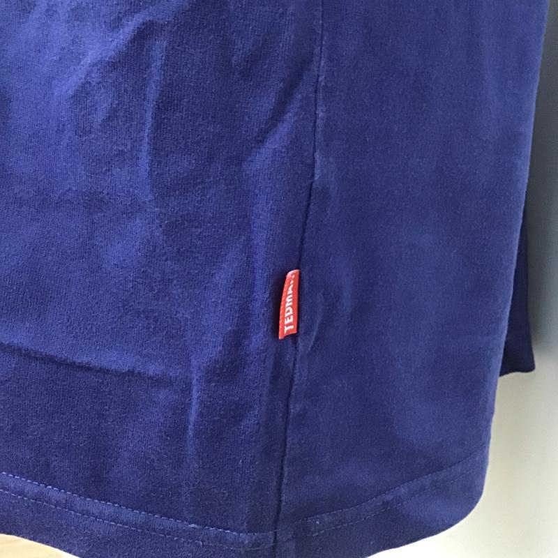 テッドマン TEDMAN Tシャツ 半袖 半袖カットソー プリントTシャツ クルーネックカットソー 46 プリント 紺 / ネイビー / メンズ USED 古着 中古 10104573