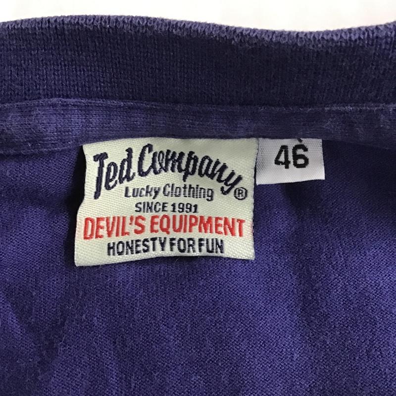 テッドマン TEDMAN Tシャツ 半袖 半袖カットソー プリントTシャツ クルーネックカットソー 46 プリント 紺 / ネイビー / メンズ USED 古着 中古 10104573