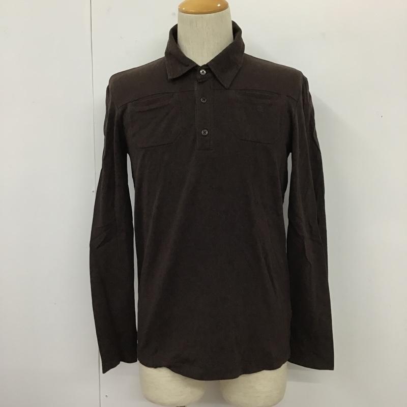 コスチュームナショナル CoSTUME NATIONAL ポロシャツ 長袖 S 無地 茶 / ブラウン / メンズ USED 古着 中古 10104611