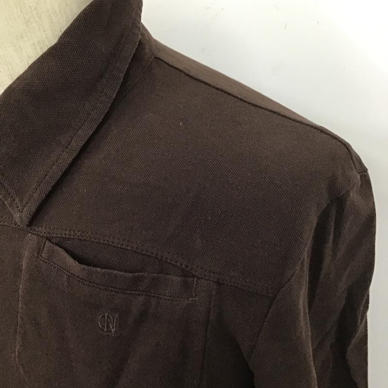 コスチュームナショナル CoSTUME NATIONAL ポロシャツ 長袖 S 無地 茶 / ブラウン / メンズ USED 古着 中古 10104611