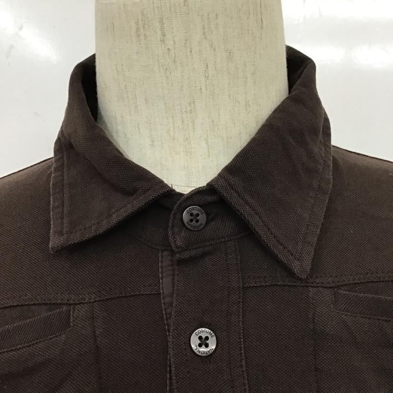コスチュームナショナル CoSTUME NATIONAL ポロシャツ 長袖 S 無地 茶 / ブラウン / メンズ USED 古着 中古 10104611