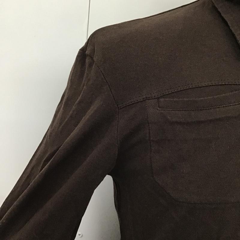 コスチュームナショナル CoSTUME NATIONAL ポロシャツ 長袖 S 無地 茶 / ブラウン / メンズ USED 古着 中古 10104611