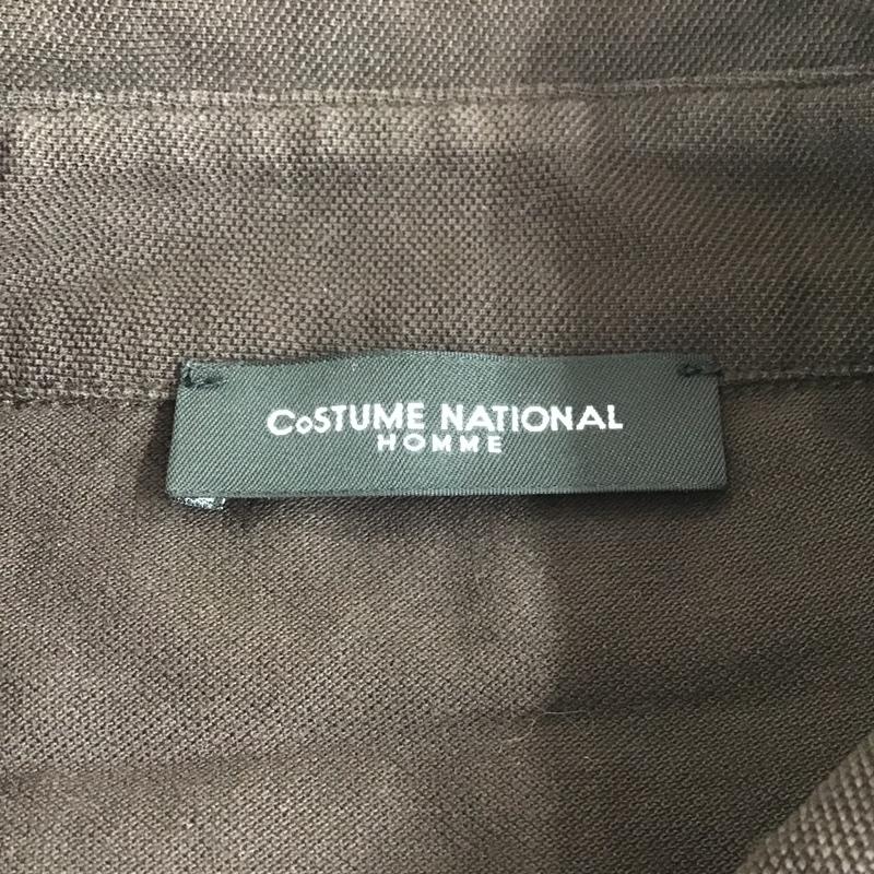 コスチュームナショナル CoSTUME NATIONAL ポロシャツ 長袖 S 無地 茶 / ブラウン / メンズ USED 古着 中古 10104611