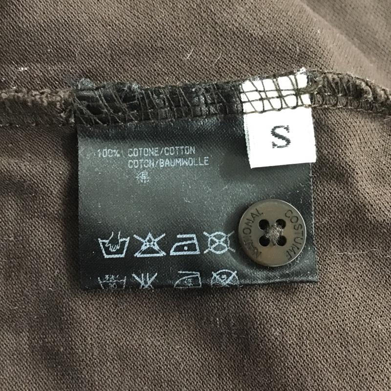 コスチュームナショナル CoSTUME NATIONAL ポロシャツ 長袖 S 無地 茶 / ブラウン / メンズ USED 古着 中古 10104611