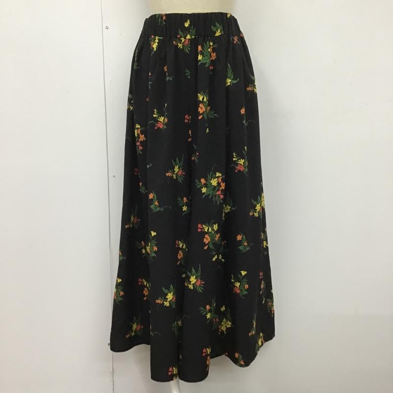 グローバルワーク GLOBAL WORK ボトムス ボトムス GW517041AD ガチョウパンツ ワイドパンツ カジュアルパンツ FREE 花柄 黒 / ブラック /  レディース USED 古着 中古 10104626