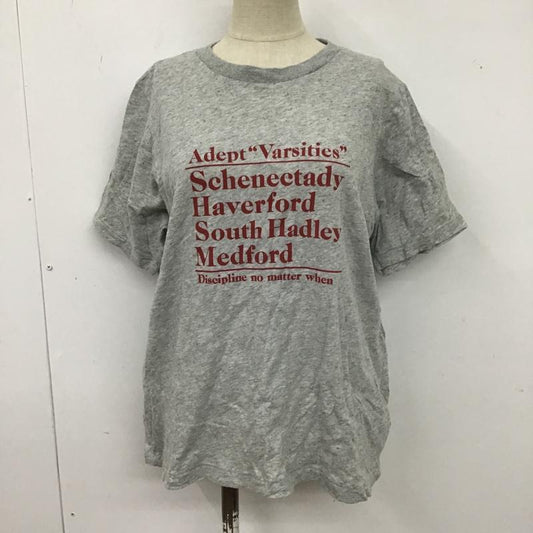 アングリッド Ungrid Tシャツ 半袖 112022731901-02 CityロゴTee 半袖カットソー プリントTシャツ M ロゴ、文字 灰 / グレー /  レディース USED 古着 中古 10104628