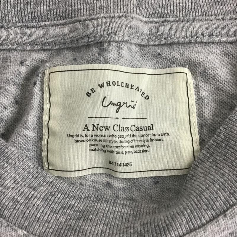 アングリッド Ungrid Tシャツ 半袖 112022731901-02 CityロゴTee 半袖カットソー プリントTシャツ M ロゴ、文字 灰 / グレー / レディース USED 古着 中古 10104628