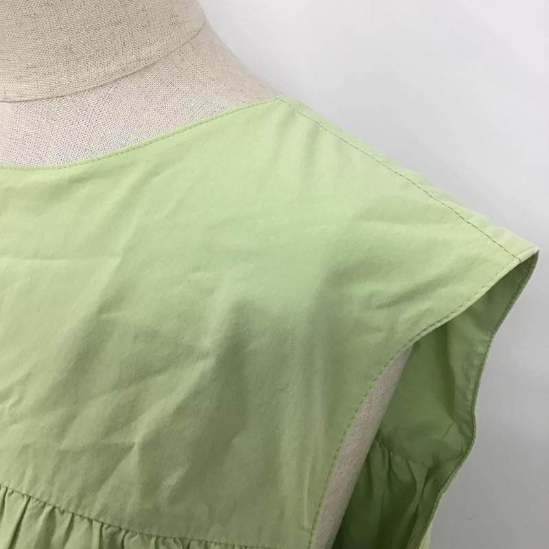 ミラオーウェン Mila Owen カットソー 半袖 09WFT191110 バックリボンティアードチュニック ノースリーブカットソー フレアカットソー 0 無地 緑 / グリーン / レディース USED 古着 中古 10104633