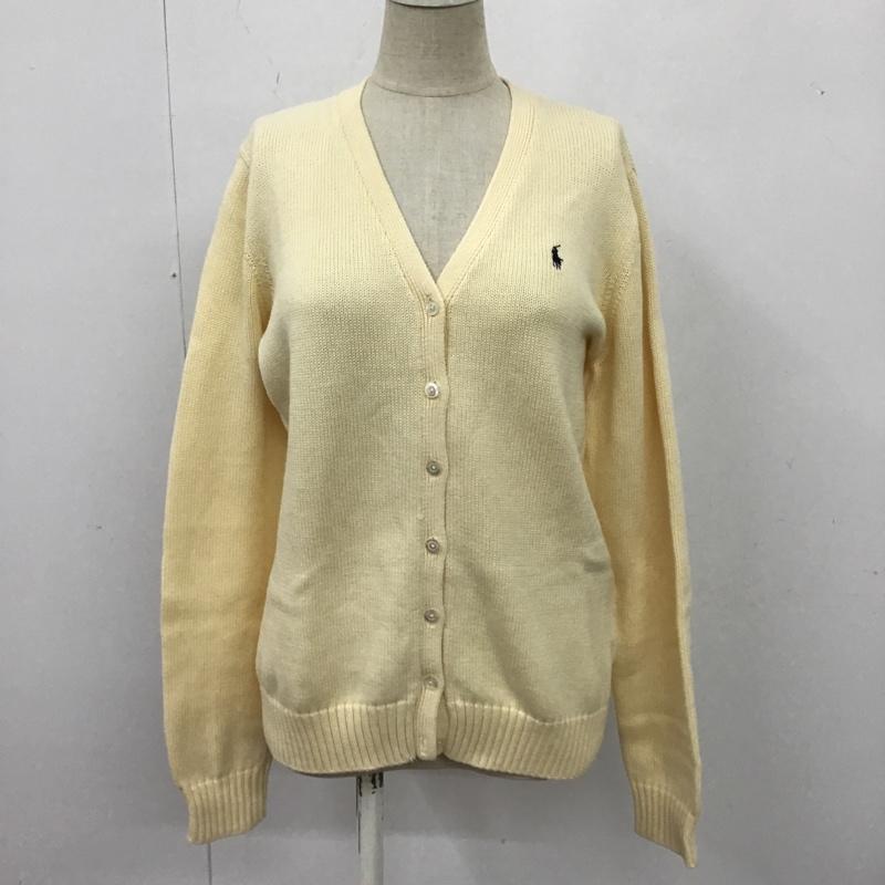 ラルフローレン RALPHLAUREN カーディガン 長袖 LL 無地 オフホワイト / オフホワイト / レディース USED 古着 中古 10104647
