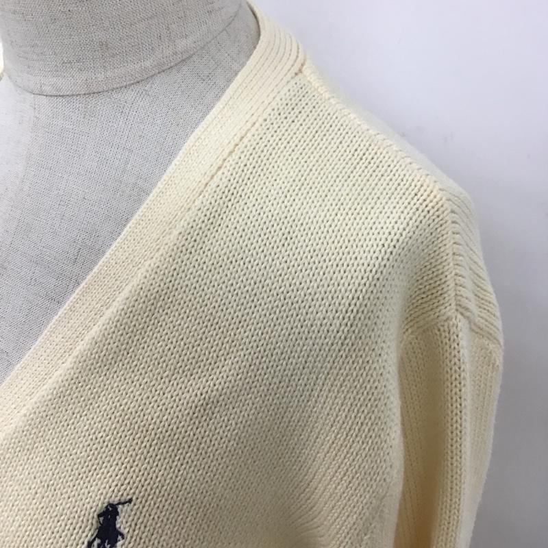 ラルフローレン RALPHLAUREN カーディガン 長袖 LL 無地 オフホワイト / オフホワイト / レディース USED 古着 中古 10104647
