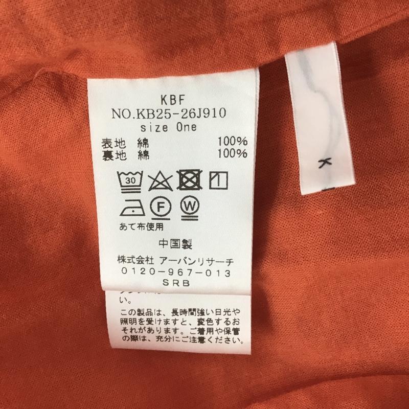 ケービーエフ KBF ワンピース ロングスカート ボックスプリーツノースリーブワンピース KB25-26J910 無地 橙 / オレンジ / レディース USED 古着 中古 10104663