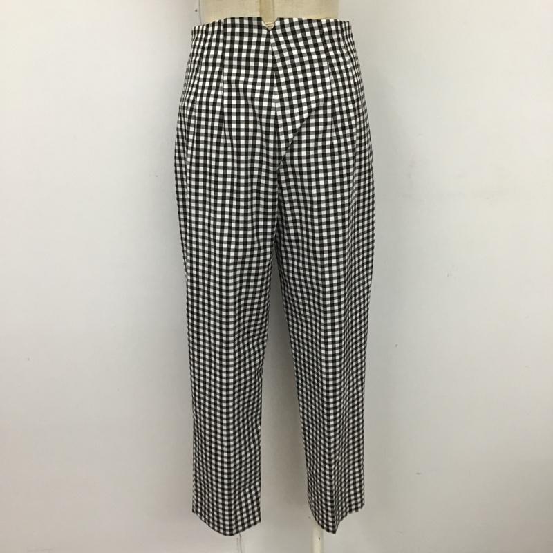 ザラ ZARA パンツ スラックス ギンガムチェックパンツ センタータックパンツ ストレッチパンツ スラックス S チェック 白 / ホワイト / X 黒 / ブラック /  レディース USED 古着 中古 10104667