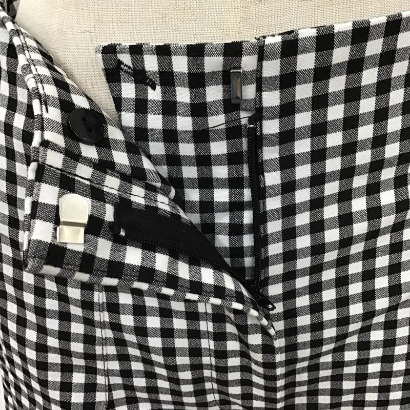ザラ ZARA パンツ スラックス ギンガムチェックパンツ センタータックパンツ ストレッチパンツ スラックス S チェック 白 / ホワイト / X 黒 / ブラック /  レディース USED 古着 中古 10104667