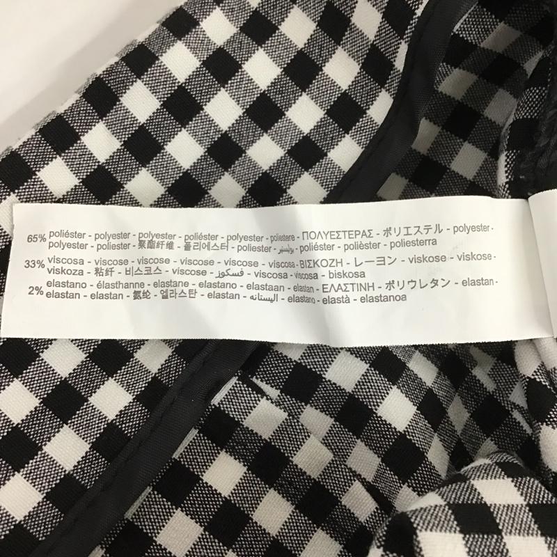 ザラ ZARA パンツ スラックス ギンガムチェックパンツ センタータックパンツ ストレッチパンツ スラックス S チェック 白 / ホワイト / X 黒 / ブラック /  レディース USED 古着 中古 10104667
