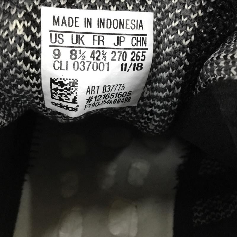 アディダス adidas スニーカー スニーカー B37775 PURE BOOST ランニングシューズ 27cm 箱有 27.0cm ロゴ、文字 黒 / ブラック / X 白 / ホワイト / メンズ USED 古着 中古 10104668