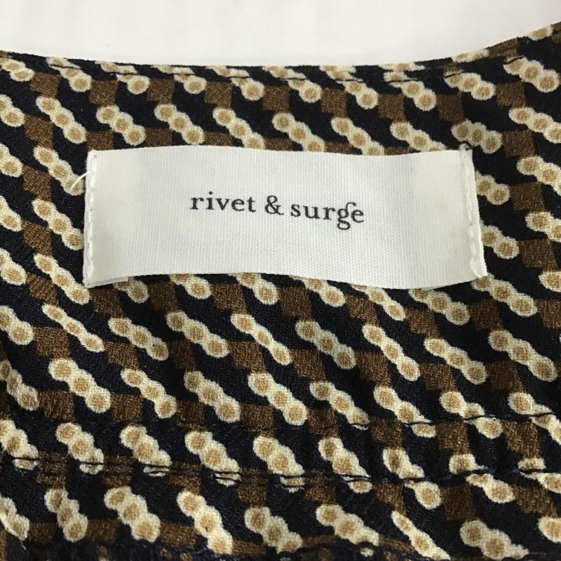 リベットアンドサージ rivet&surge カットソー 半袖 半袖カットソー Vネックカットソー 総柄 シャツカットソー FREE 総柄 マルチカラー / マルチカラー /  レディース USED 古着 中古 10104676