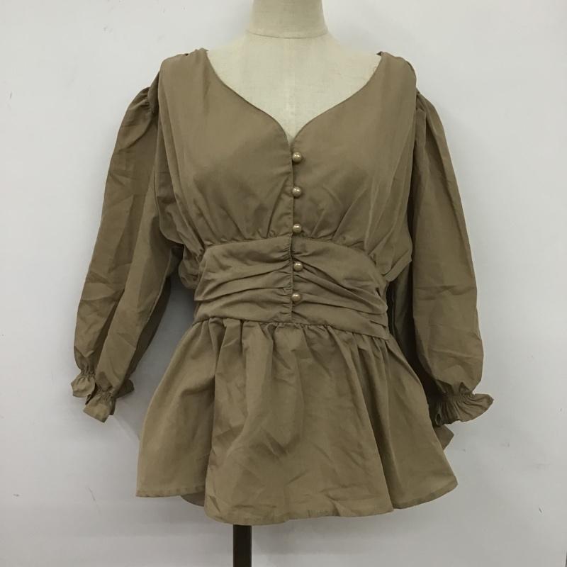 フィフス fifth カットソー 七分袖 M 無地 ベージュ / ベージュ /  レディース USED 古着 中古 10104681