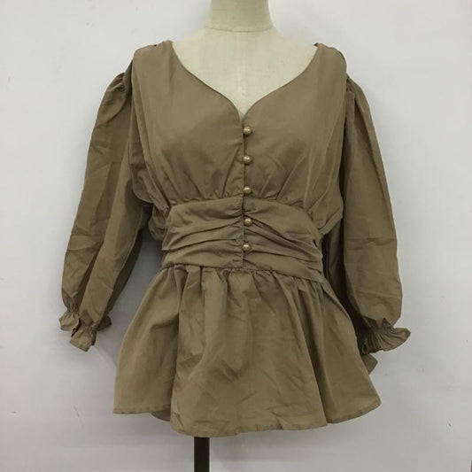 フィフス fifth カットソー 七分袖 M 無地 ベージュ / ベージュ /  レディース USED 古着 中古 10104681