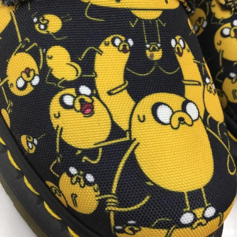 ドクターマーチン Dr.Martens ブーツ ショートブーツ アドベンチャータイム CASTEL 8-EYE BOOT 8ホール US7 UK5 箱有 US:7 キャラクター 黒 / ブラック / X 黄 / イエロー / レディース USED 古着 中古 10104684