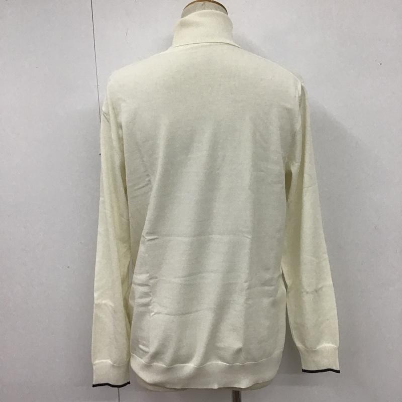ブラックレーベル・クレストブリッジ BLACK LABEL CRESTBRIDGE ニット、セーター 長袖 タートルネック ハイネック L 無地 白 / ホワイト / メンズ USED 古着 中古 10104725