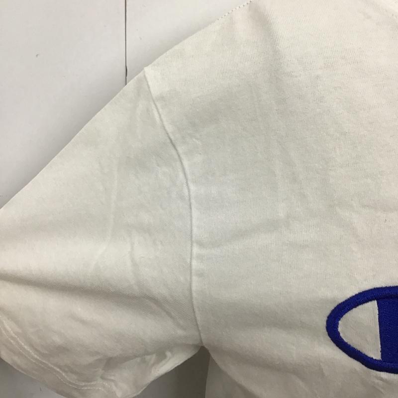 チャンピオン Champion Tシャツ 半袖 C3-H371 アクションスタイル刺繍ロゴ半袖Tシャツ 半袖カットソー クルーネックカットソー M ロゴ、文字 白 / ホワイト / レディース USED 古着 中古 10104730
