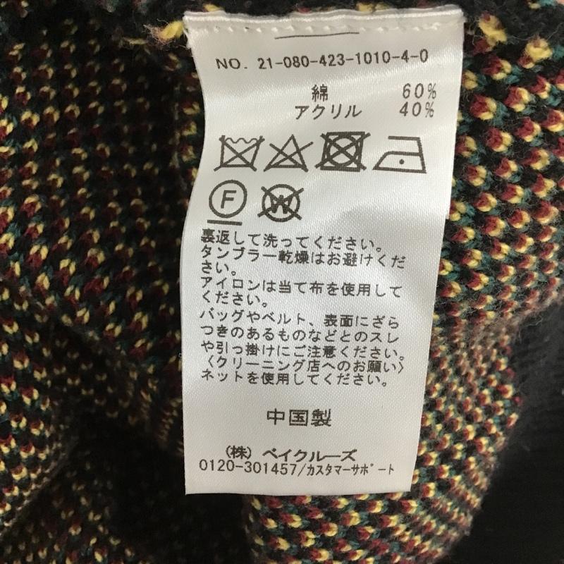 ジャーナルスタンダード JOURNAL STANDARD ベスト ベスト ニットベスト ノースリーブニット Vネック M ペイズリー 黒 / ブラック / メンズ USED 古着 中古 10104750