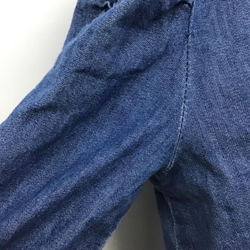 マウジー MOUSSY シャツ、ブラウス 七分袖 010DSH11-0150 GATHER SLEEVE DENIM BLOUSE デニムブラウス FREE 無地 青 / ブルー / レディース USED 古着 中古 10104772