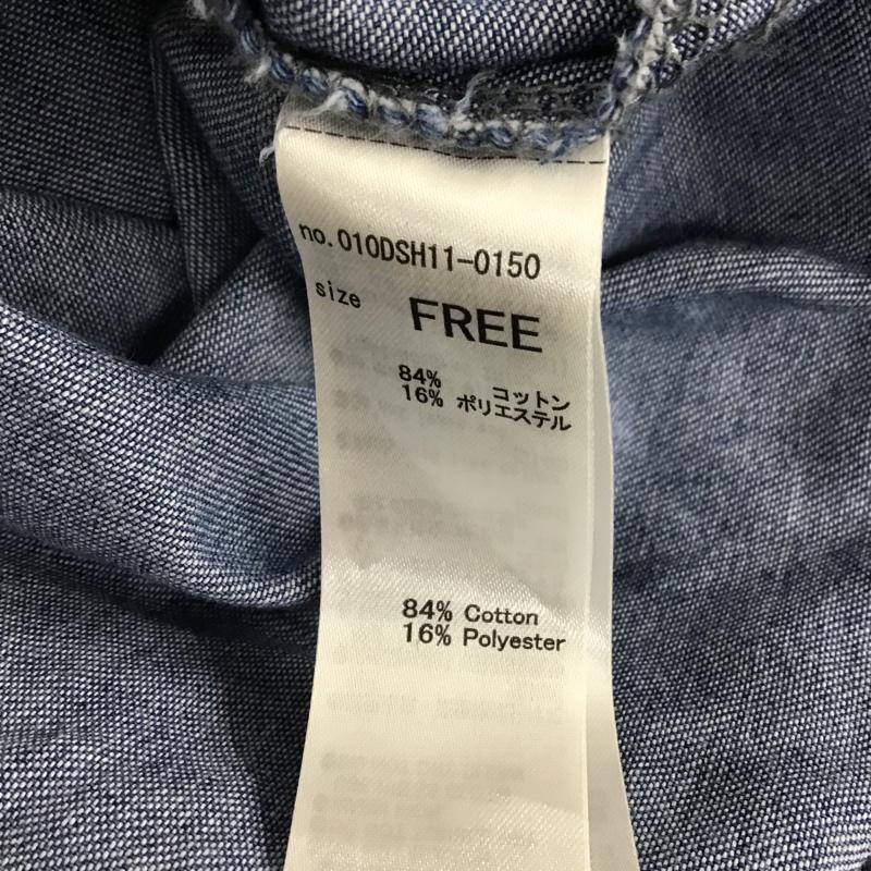 マウジー MOUSSY シャツ、ブラウス 七分袖 010DSH11-0150 GATHER SLEEVE DENIM BLOUSE デニムブラウス FREE 無地 青 / ブルー / レディース USED 古着 中古 10104772