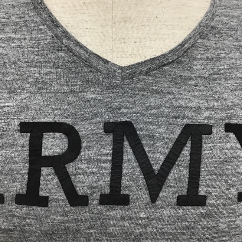 ダヴルジェイケイ wjk Tシャツ 半袖 半袖カットソー プリントTシャツ クルーネックカットソー M ロゴ、文字 灰 / グレー / メンズ USED 古着 中古 10104773