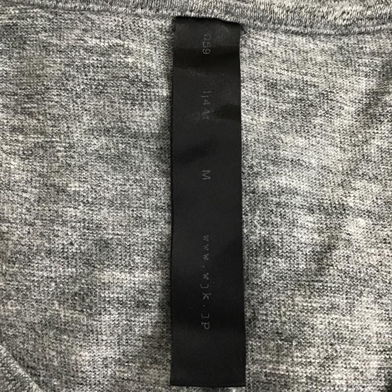 ダヴルジェイケイ wjk Tシャツ 半袖 半袖カットソー プリントTシャツ クルーネックカットソー M ロゴ、文字 灰 / グレー / メンズ USED 古着 中古 10104773