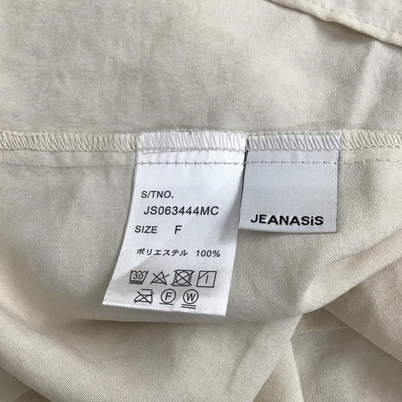 ジーナシス JEANASIS カットソー 七分袖 JS063444MC Vネック プルオーバー チュニック FREE 無地 アイボリー / アイボリー / レディース USED 古着 中古 10104775