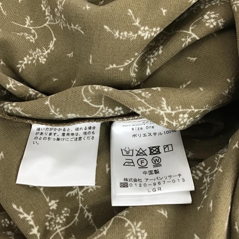 ケービーエフ KBF ワンピース ロングスカート 半袖ロングワンピース 総柄 花柄 フレアスカート 総柄 ベージュ / ベージュ / レディース USED 古着 中古 10104778