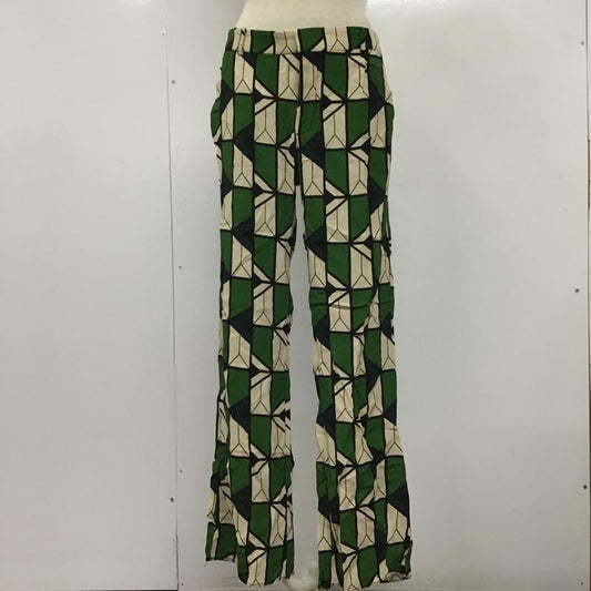 ザラ ZARA ボトムス ボトムス 総柄カジュアルパンツ スリムパンツ ストレートパンツ M 総柄 緑 / グリーン / X ベージュ / ベージュ /  レディース USED 古着 中古 10104798