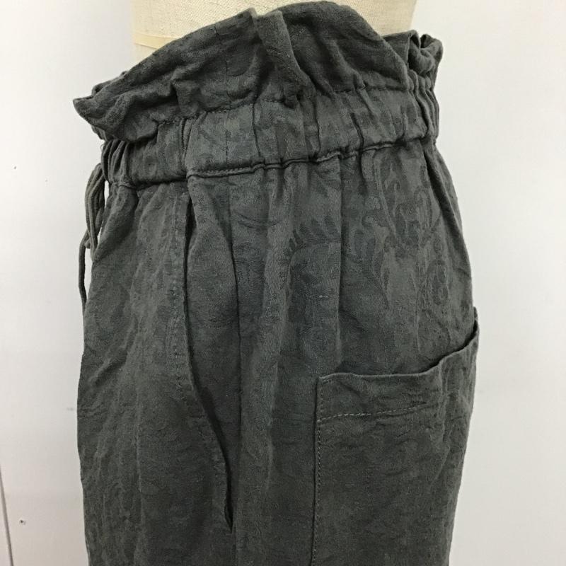 チャオパニック CIAOPANIC ボトムス ボトムス TYZ1031502A0004 綿麻ジャガードイージーパンツ ワイド 総柄 チャコールグレー / チャコールグレー / レディース USED 古着 中古 10104809