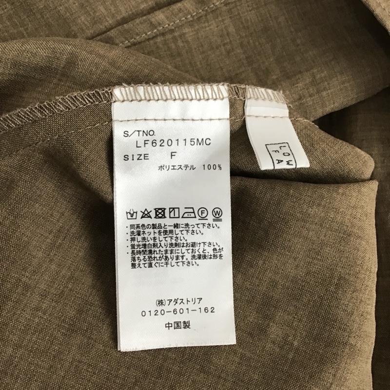 ローリーズファーム LOWRYS FARM カットソー 七分袖 LF620115MC リネンライクカシュクールブラウス FREE 無地 茶 / ブラウン /  レディース USED 古着 中古 10104812