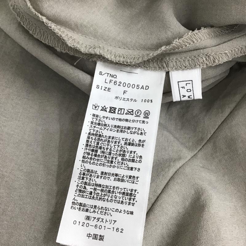 ローリーズファーム LOWRYS FARM カットソー 長袖 LF620005AD リネンライクカシュクールブラウス FREE 無地 グレージュ / グレージュ /  レディース USED 古着 中古 10104814