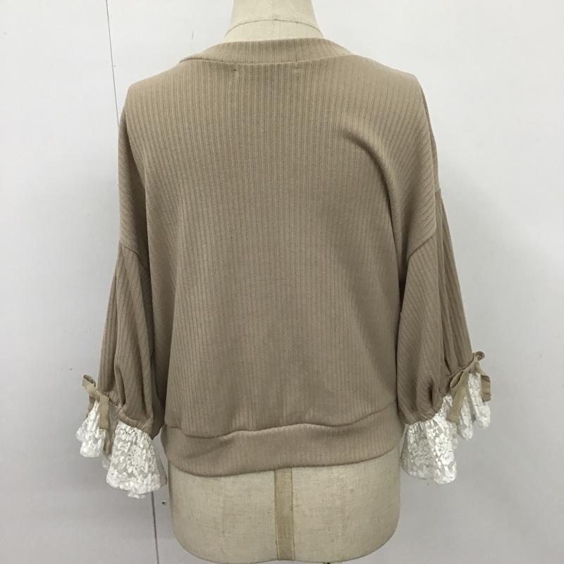 マジェスティックレゴン MAJESTIC LEGON カーディガン 長袖 1086010703 ボリュームスリーブリブカーデ 長袖カーディガン 前開カーディガン M 無地 ベージュ / ベージュ / レディース USED 古着 中古 10104817