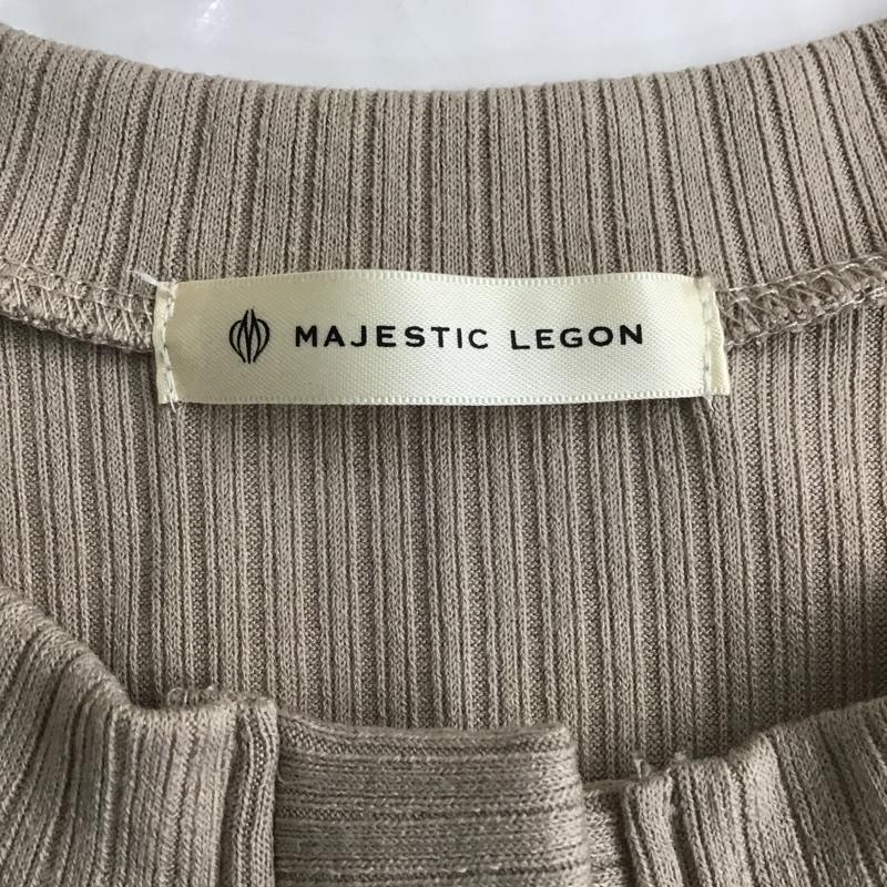 マジェスティックレゴン MAJESTIC LEGON カーディガン 長袖 1086010703 ボリュームスリーブリブカーデ 長袖カーディガン 前開カーディガン M 無地 ベージュ / ベージュ / レディース USED 古着 中古 10104817