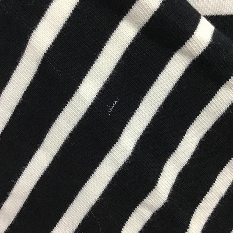 ピカデリー PICCADILLY カットソー 半袖 半袖カットソー ショート丈Tシャツ クルーネックカットソー ボーダー 38 ボーダー柄 白 / ホワイト / X 黒 / ブラック / レディース USED 古着 中古 10104824