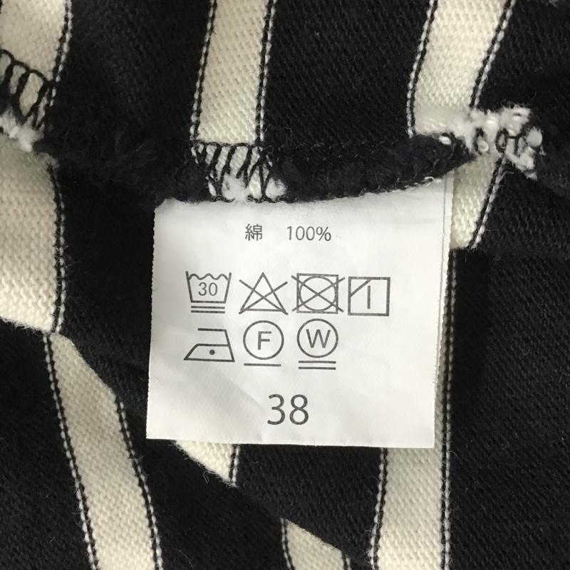 ピカデリー PICCADILLY カットソー 半袖 半袖カットソー ショート丈Tシャツ クルーネックカットソー ボーダー 38 ボーダー柄 白 / ホワイト / X 黒 / ブラック / レディース USED 古着 中古 10104824