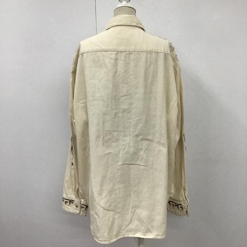 アングリッド Ungrid シャツ、ブラウス 長袖 112150437101-01 ネイティブ刺繍ビッグシャツ 長袖シャツ カジュアルシャツ FREE ネイティブ柄 ベージュ / ベージュ / レディース USED 古着 中古 10104825