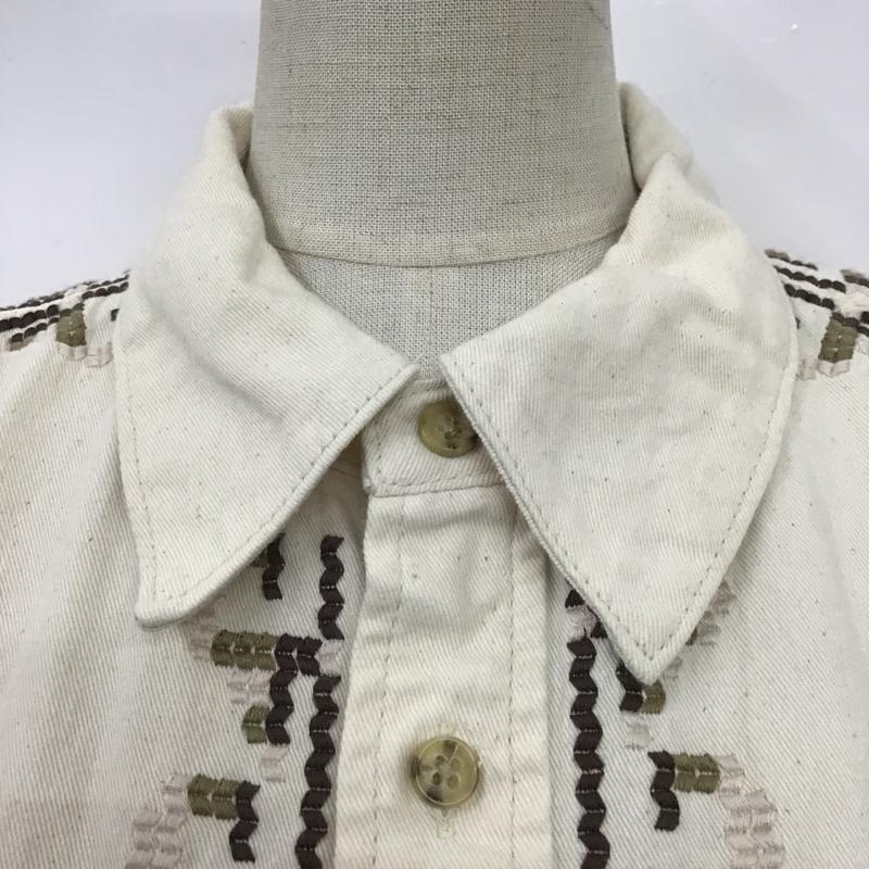 アングリッド Ungrid シャツ、ブラウス 長袖 112150437101-01 ネイティブ刺繍ビッグシャツ 長袖シャツ カジュアルシャツ FREE ネイティブ柄 ベージュ / ベージュ / レディース USED 古着 中古 10104825