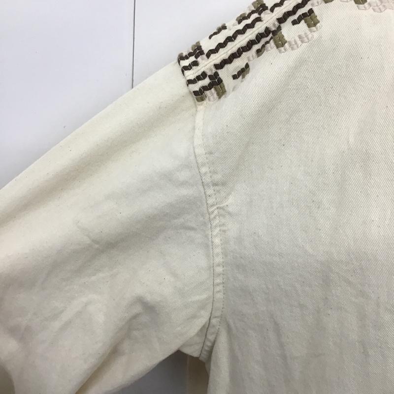 アングリッド Ungrid シャツ、ブラウス 長袖 112150437101-01 ネイティブ刺繍ビッグシャツ 長袖シャツ カジュアルシャツ FREE ネイティブ柄 ベージュ / ベージュ / レディース USED 古着 中古 10104825
