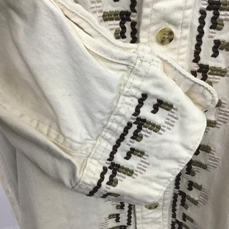 アングリッド Ungrid シャツ、ブラウス 長袖 112150437101-01 ネイティブ刺繍ビッグシャツ 長袖シャツ カジュアルシャツ FREE ネイティブ柄 ベージュ / ベージュ / レディース USED 古着 中古 10104825
