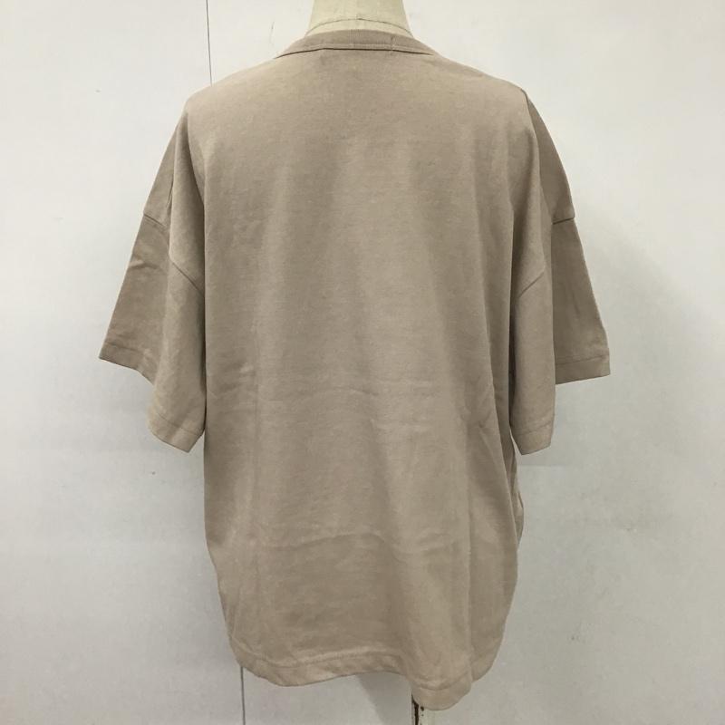 ブランバスク blanc basque カットソー 半袖 BB12-944 天竺エンボスプリントTシャツ 半袖カットソー クルーネックカットソー 38 ロゴ、文字 茶 / ブラウン /  レディース USED 古着 中古 10104827