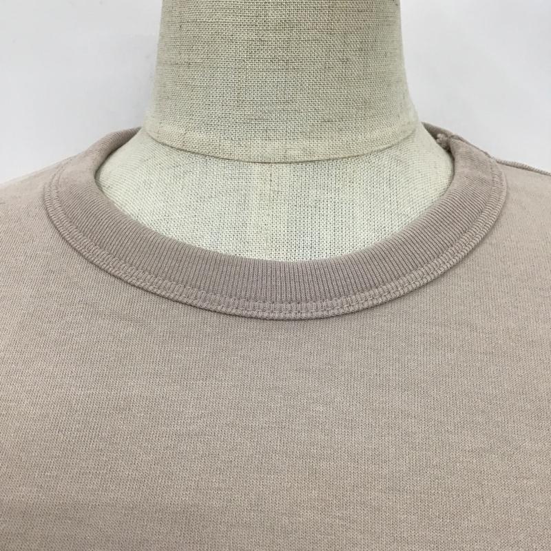 ブランバスク blanc basque カットソー 半袖 BB12-944 天竺エンボスプリントTシャツ 半袖カットソー クルーネックカットソー 38 ロゴ、文字 茶 / ブラウン /  レディース USED 古着 中古 10104827