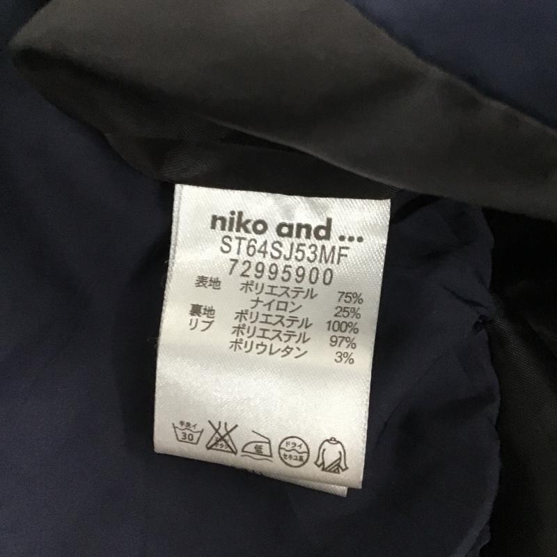 ニコアンド niko and... ジャケット、上着 ジャンパー、ブルゾン ST64SJ53MF ノーカラー 4 無地 紺 / ネイビー / レディース USED 古着 中古 10104828