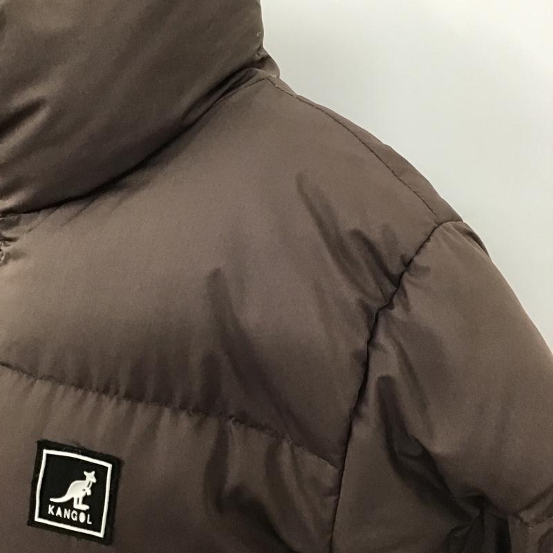 カンゴール KANGOL ジャケット、上着 ジャンパー、ブルゾン ジップアップジャケット ジャンパー ダウンジャケット カジュアルジャケット L ロゴ、文字 茶 / ブラウン / レディース USED 古着 中古 10104831