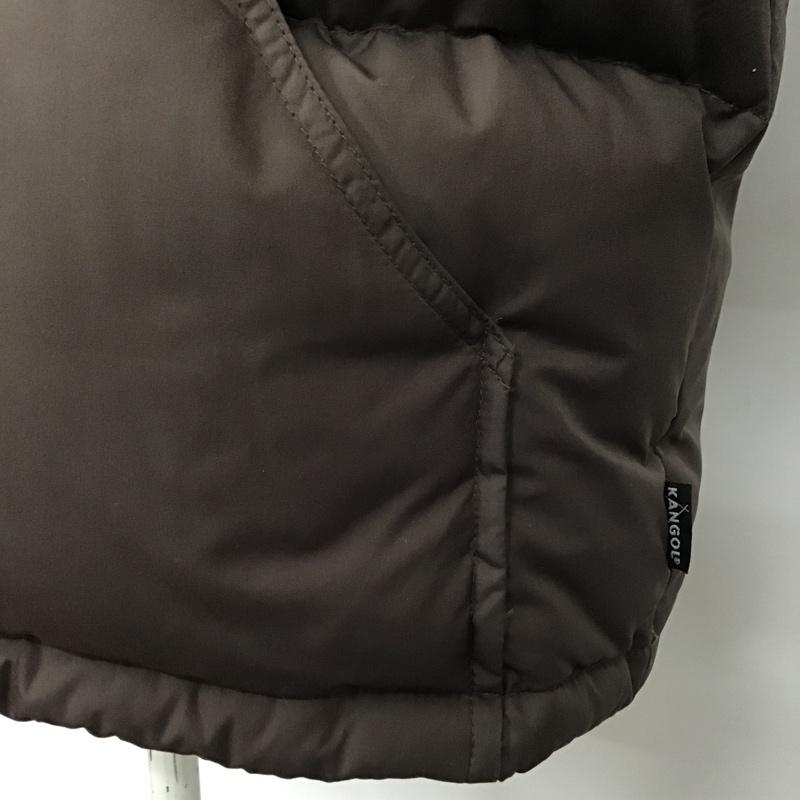 カンゴール KANGOL ジャケット、上着 ジャンパー、ブルゾン ジップアップジャケット ジャンパー ダウンジャケット カジュアルジャケット L ロゴ、文字 茶 / ブラウン / レディース USED 古着 中古 10104831
